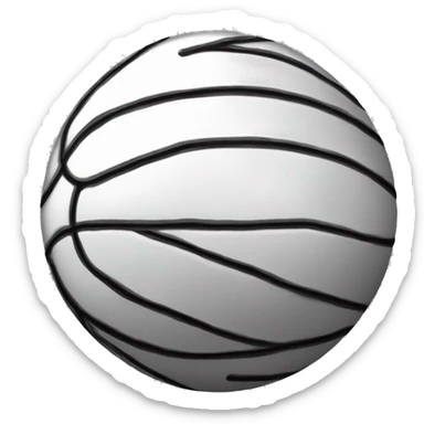 baskeball ball in black and white  sticker