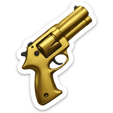 A gold gun  sticker