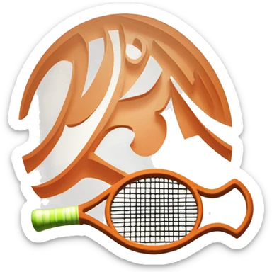 Roland Garros logo tennis sticker