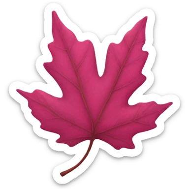 Pink Fall leaf  sticker