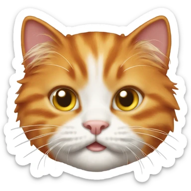 Ginger Cat with crinkle sticker