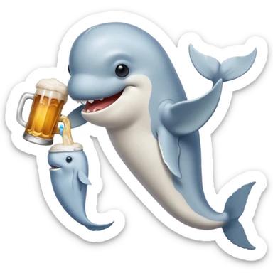 white whale with beer sticker