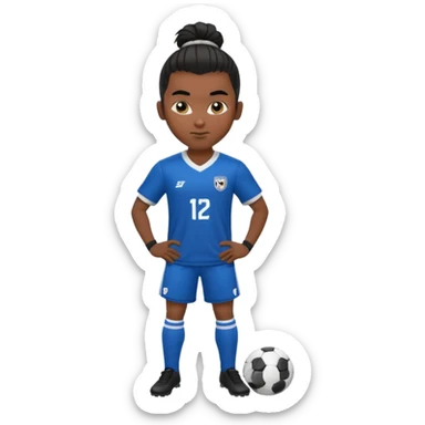 a pretty male bratz footballer. black hair tied in a manbun sticker