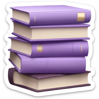 aesthetic book stack light purple sticker