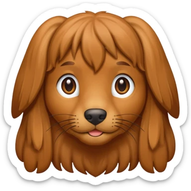 Miny long haired doxen  sticker