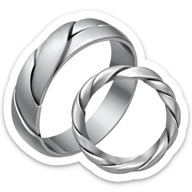 2 broken wedding ring sticker