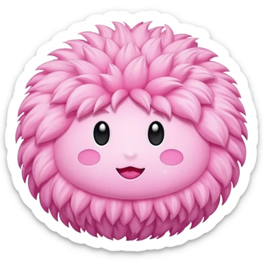 Pink palm puff sticker