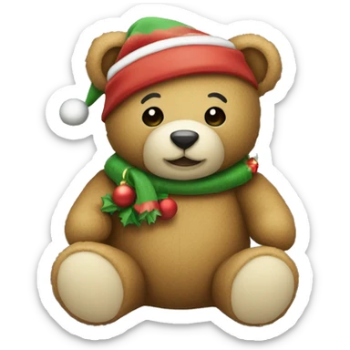Christmas teddy bear  sticker