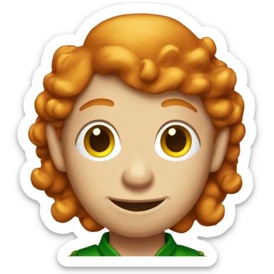 Ginger christmas elf  sticker