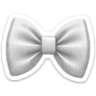 white sparkly bow sticker
