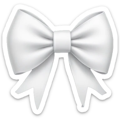 white bow  sticker