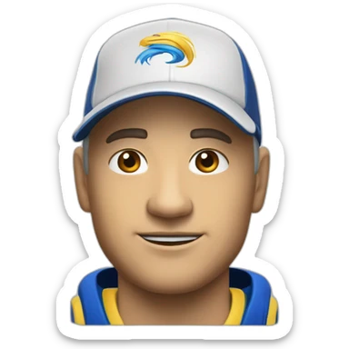 coach esport, bras croisés, avec une casquette blanche sticker