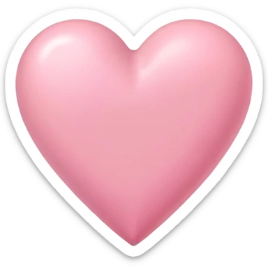 Un corazón rosado pastel sticker