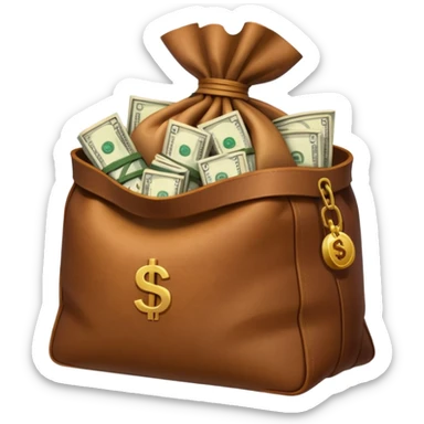 Big bag of cash sticker