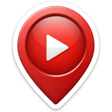 YouTube verified badge emoji, white checkmark inside a red play button, simple and bold, no text sticker