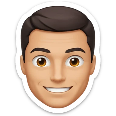 Male superhero face happy sticker