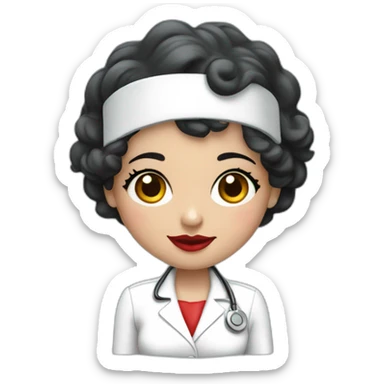 Betty boop enfermera sticker