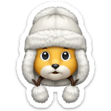 big fluffy fur winter hat cloth, only hat sticker