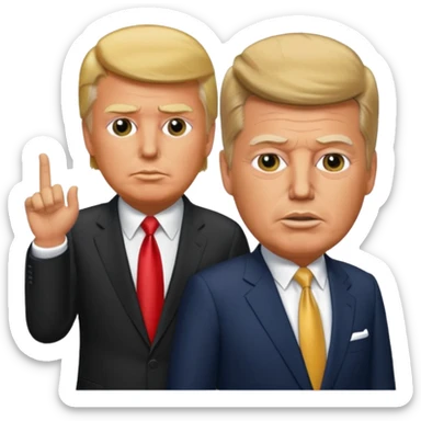 Trump killing saddam husain with kennedy sticker