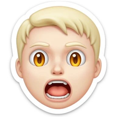 Moaning face sticker