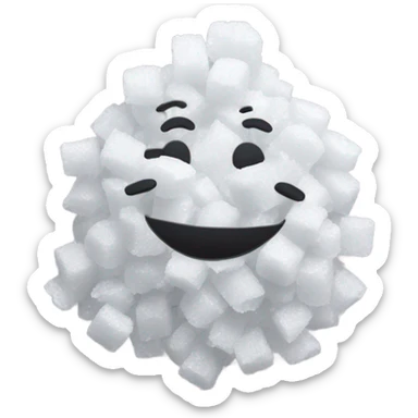 Happy face with a pile of salt sticker