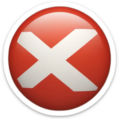 a flag with a red background, a white circle on center left and a plus in the circle sticker