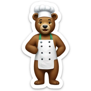 The bear is a cook sticker