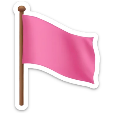 Pink flag emoji  sticker