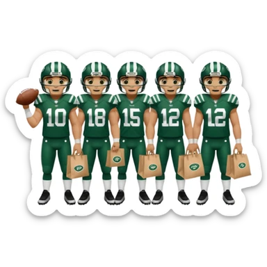 New York Jets being cry babies with tears with paper bags sticker