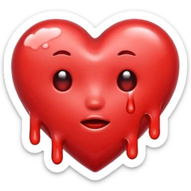 Create a heart like melting I didn't need any face on that heart   sticker
