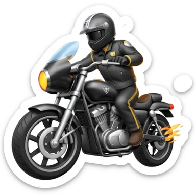 Motorcycle crashing sticker