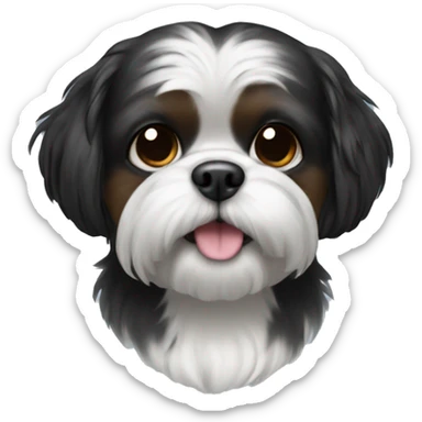 black shitzu sticker