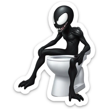 venom symbiote suit toilet sticker