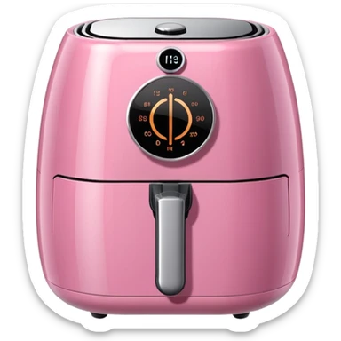 Realistic pink air fryer sticker