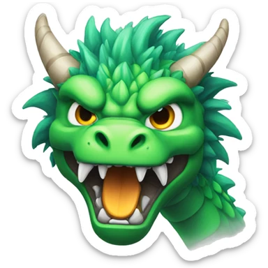 angry fluffy dragon sticker