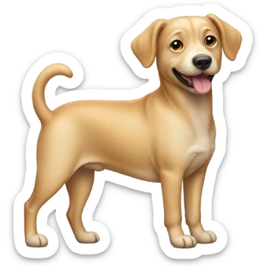 dog with butt sticker