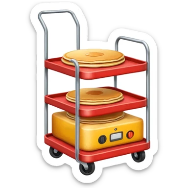pancake yellow compressor cart, red color sticker