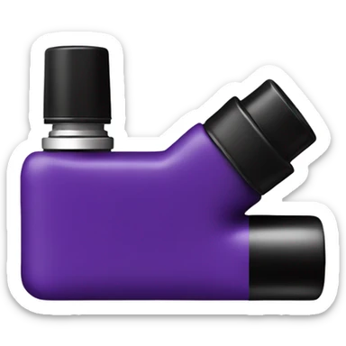 Vape square shape purple color and half black sticker