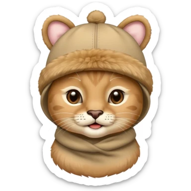 puma wearing a baby hat sticker