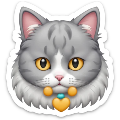 Kitty waiting sad face sticker