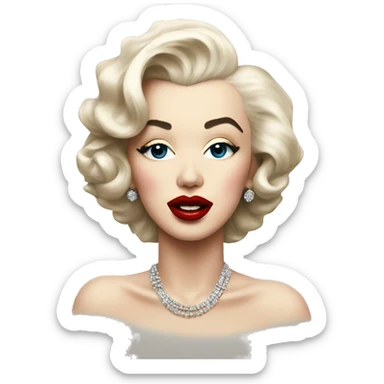 Marilyn monroe red lip sticker