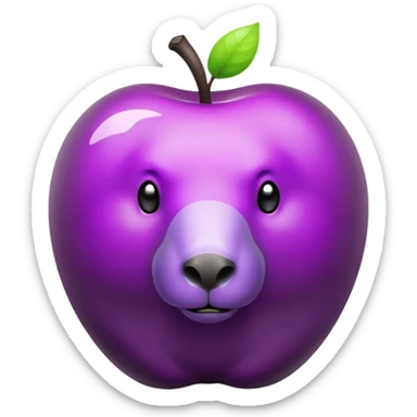 Black and purple poison apple with a capybara sticker