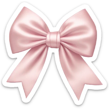 Light pink bow sticker