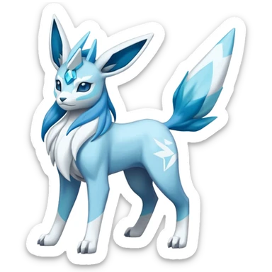  Edgy cool Cobalion-Suicune-Glaceon-fakemon (full body) sticker