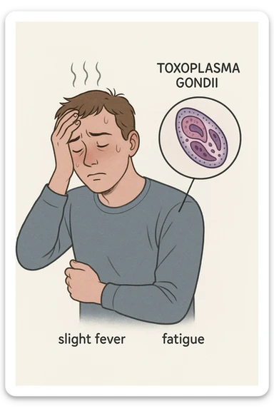 Toxoplasma gondii, infetta uomo ha sintomi solo di lieve influenza sticker