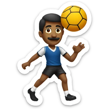 pessoa jogando vôlei com a bola sticker