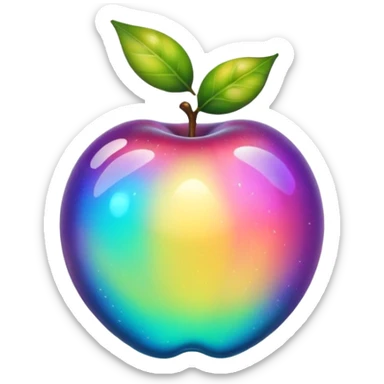 forgotten fruit, surreal, glowing sticker