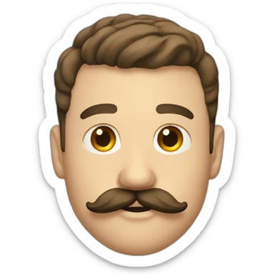 ryan goseling with moustache sticker