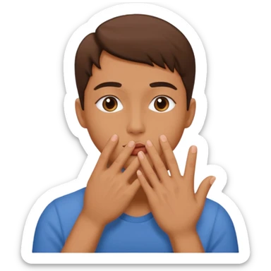 🤔 this hand pose with this 😗 face sticker