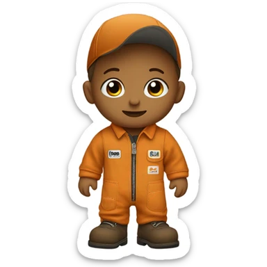 Baby wearing carhartts  sticker